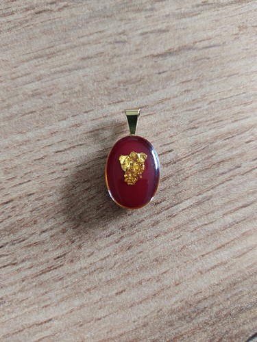 Collier pendentif plaqué - pendentif, or