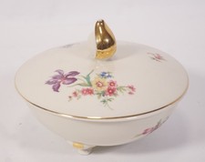 Vintage alka Art Bavaria 48 Porcelaine Boîte Décor Floral Goldzierde