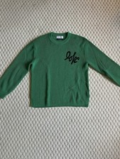 Comodo Knit Sweater Kelly Green Mens XL “Love” Stitch