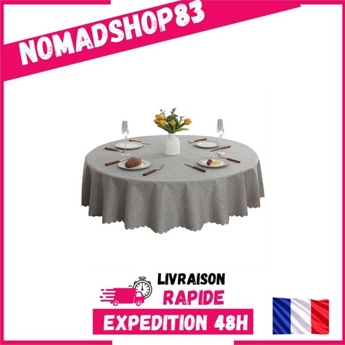 Nappe ronde 140 gris clair - nappe,