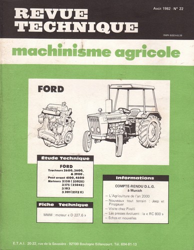 Revue technique tracteurs - revue,
