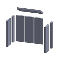 Doublure de foyer Convient pour Skantherm Risö** cheminée et poêle 8 pièces