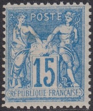 FRANCE:  n°90f **, faux pour servir  (cote 140€+)