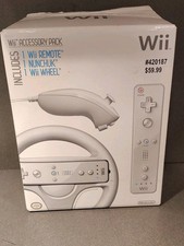 Wii Accessory Pack 1 Wii Remote, 1 Nunchuck, 1 Wii Wheel  Rvla C001