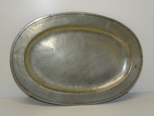 -PLAT FORME OVALE EN ETAIN LA FONTAINE PARIS ETAIN 99% collection déco table