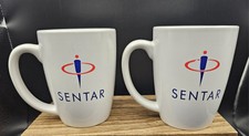 Set of 2 SENTAR Coffee Mugs Advertising