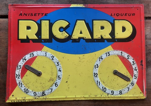 Ancienne plaque tole compteur - tole,
