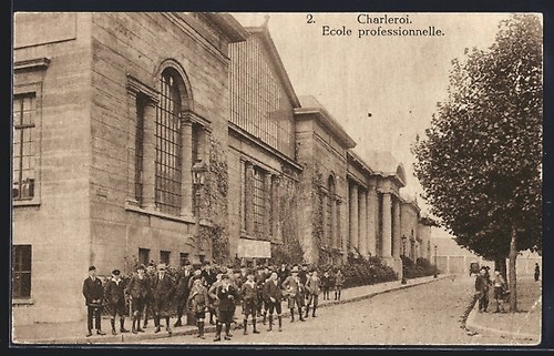 Cpa charleroi ecole - charleroi,,