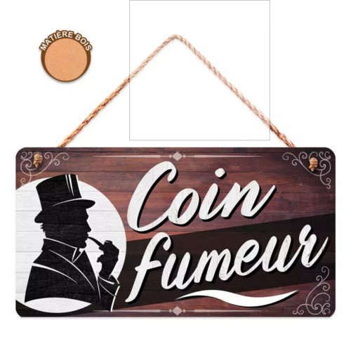 Plaque porte coin fumeur - porte,