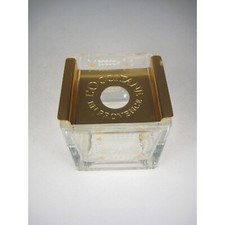 L'occitane en Provence Diffuseur Diffuser Empty Glass Container Gold Lid Heavy