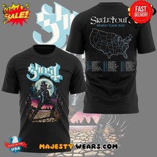 The Band Ghost “The SKELETOUR” Black 3D Tee S-5XL