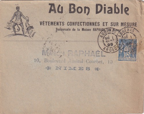 Enveloppe pub 1899 au bon - 🦬enveloppe, "au