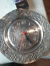 Pendule En Etain Motif Floral