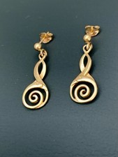Ola Gorie 9ct Gold Earrings, Kells Bird Drop Earrings