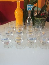 VINTAGE RICARD lot of 12 balloon glasses 1 pitcher and 1 yellow bottle