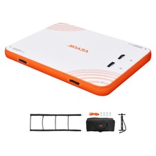 VEVOR Quai flottant gonflable 3,04x2,43 m tapis eau de plate-forme avec échelle