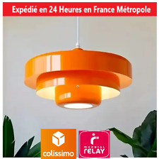 New Vintage Metallic Orange Chandelier Lamp Hanging Light Style 1960s