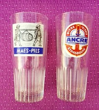 2 verres bière MAES * PILS +
