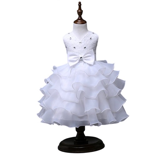Robe volants blanche - volants,