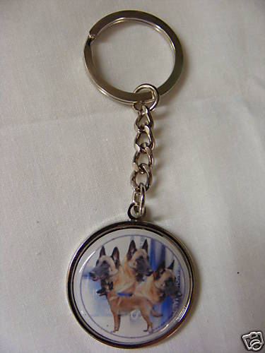 Porte clés métal chien - en,