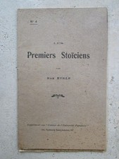 RYNER: THE FIRST STOICS + Plato's geometric number, 1906.