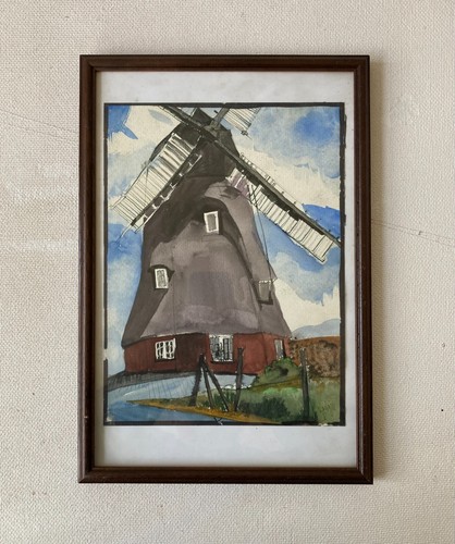 Peinture aquarelle moulin - aquarelle, À