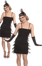 Costume De Flapper Noir Pour