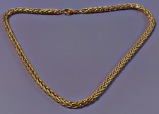 Superbe collier plaqué or maille palmier joaillerie bijou collier plaqué or 18k