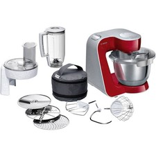 Bosch Haushalt MUM58720 Robot de cuisine 1000 W rouge foncé, argent (mat)