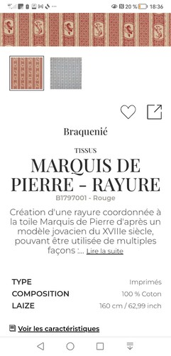 Tissus braquenie marquis - braquenie,,