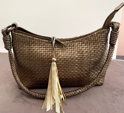 Sac femme tressé - tressé, or