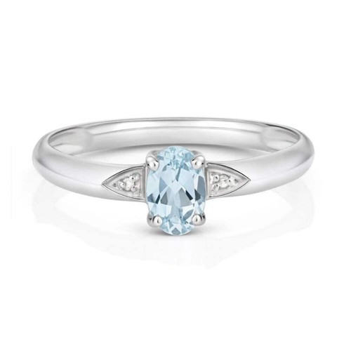 Bague véritable aigue marine - bague, aigue-marine