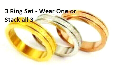 Bande bague parure tri couleur - tri,