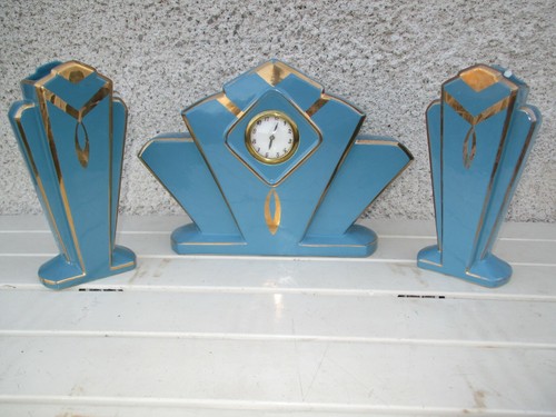 Ancienne pendule ceramique - ancienne,