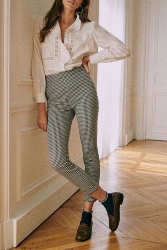 Sézane pantalon clara motif - sézane,