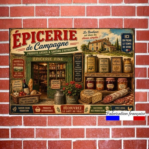Plaque métal vintage