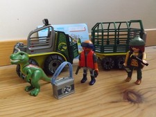 PLAYMOBIL ® 5236 Véhicule avec Cage et Bébé T-Rex dinosaure Dinos 4x4 buggy rare