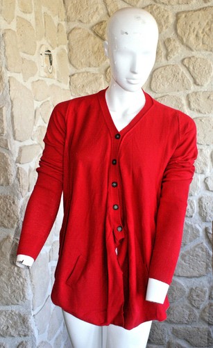 Gilet cardigan rouge - gilet/cardigan,