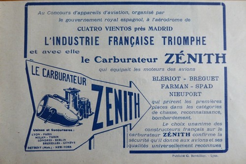1923 pub carburateur zenith - 4/1923,