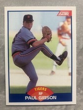 1989 Score PAUL GIBSON "Player Grabbing Crotch in Background" Error Card #595