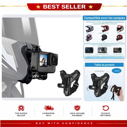 Support menton casque moto