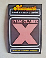 RENÉ CHATEAU video advertising sticker K7 MARC DORCEL vintage 80’s