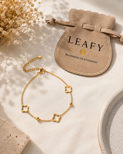 Bracelet femme leafy - femme, doré