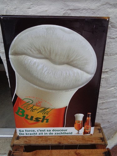 Ancienne tole biere - tole, peche