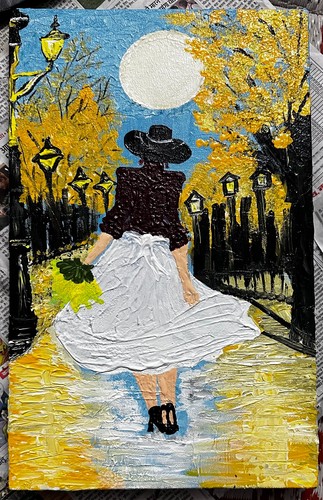 Tableau acrylique vintage fait