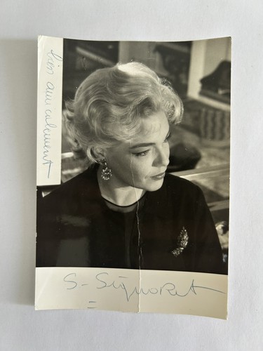 Autographe simone signoret - simone,