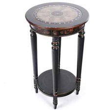 Black & Gilt Painted Gueridon Table