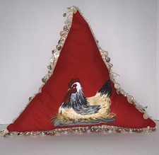 Hand Crafted Red Pillow