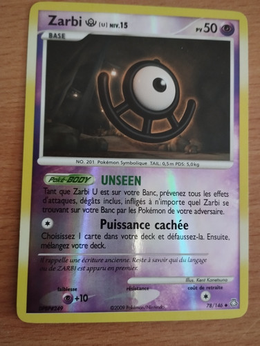 Carte pokémon zarbi - carte,