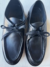 MEPHISTO Men Sherpa 9.5 Black Leather rubber sole VG cond tie Air Relax